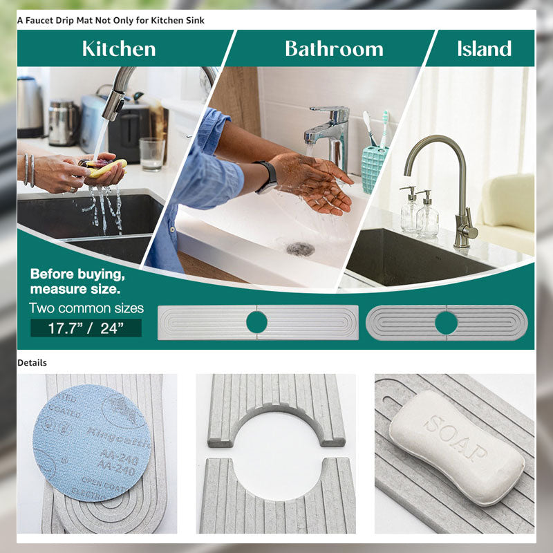 Silica Diatomite Faucet Splash-proof Absorbent Pad