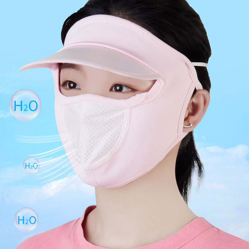 Sunscreen Mask With Brim Ice Silk Thin Sunshade Mask