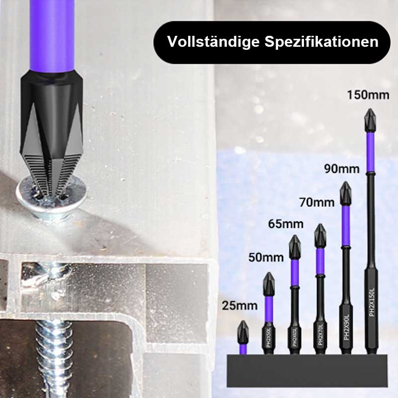 Rutschfester und schlagfester Kreuzbohrer