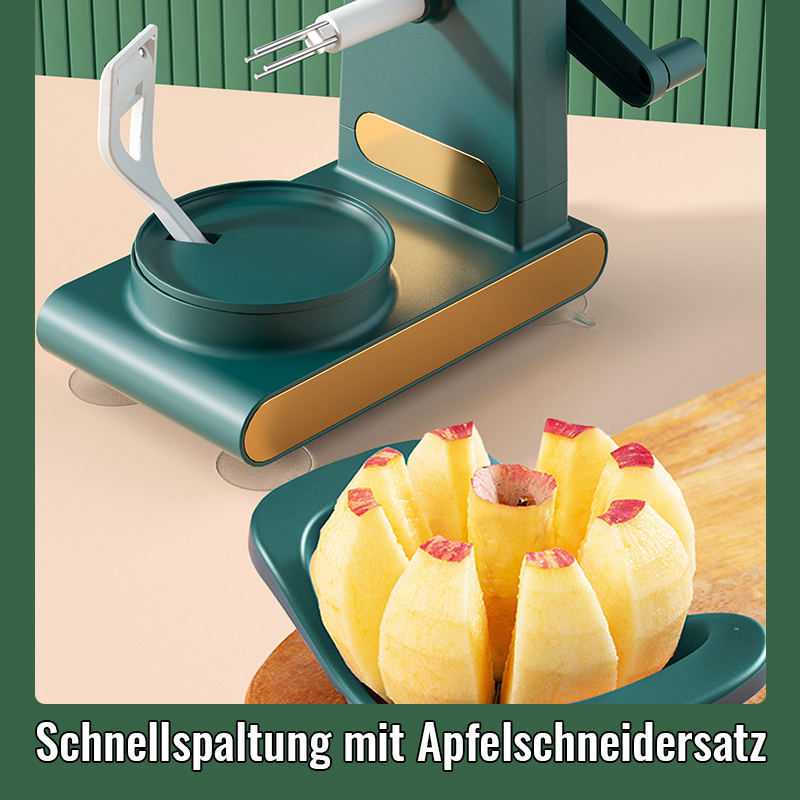 Handgekurbeltes Apfelschälgerät/Hand crank peeler
