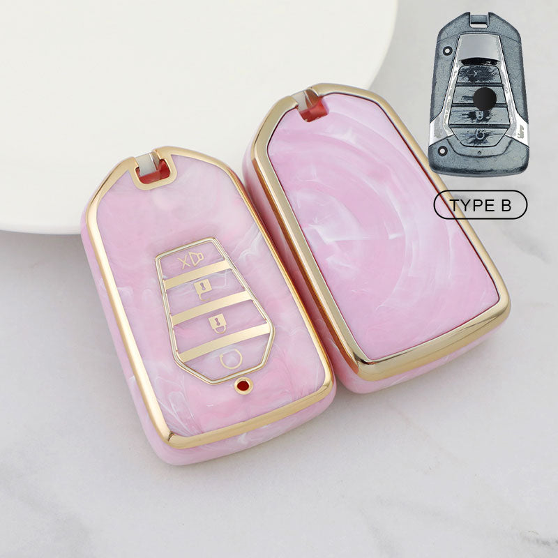 For Isuzu-Car Rhinestone Keychain Key Case