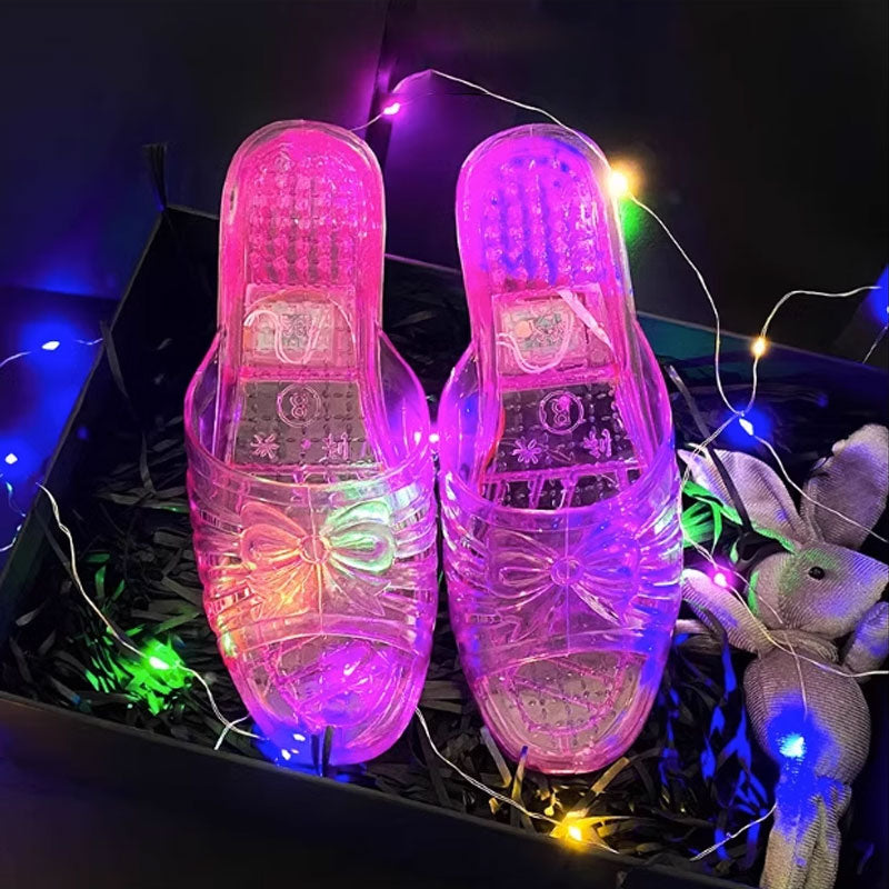 Luminous Hollow Transparent Crystal Slippers