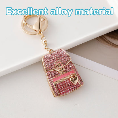Cute Diamond Backpack Keychain