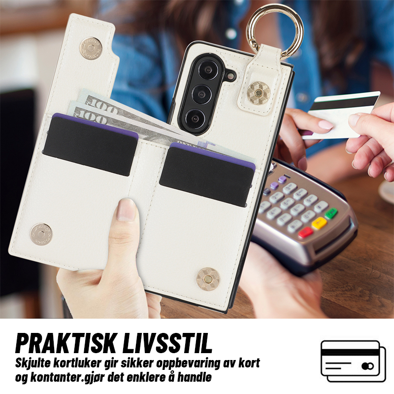 Lommebok-stil ringpenn-telefondeksel/Wallet style ring pen slot phone case