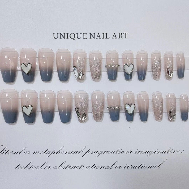 Metal Heart Nail Art