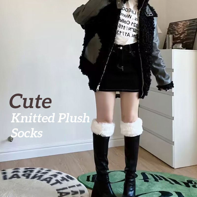 Knitted Plush Socks