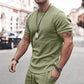Men's Summer Short Sleeve Shorts Set