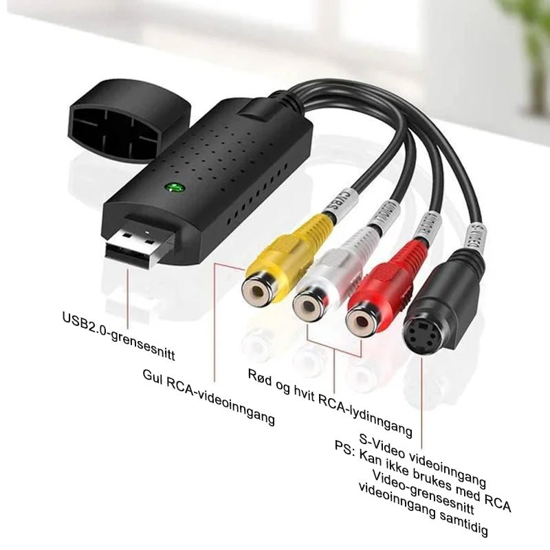 USB-kort for videoopptak/USB video capture card