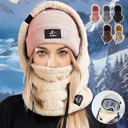 Vinter Utendørs Sykling Fortykket Skjerf Lue/arctic fleece mask warm hat