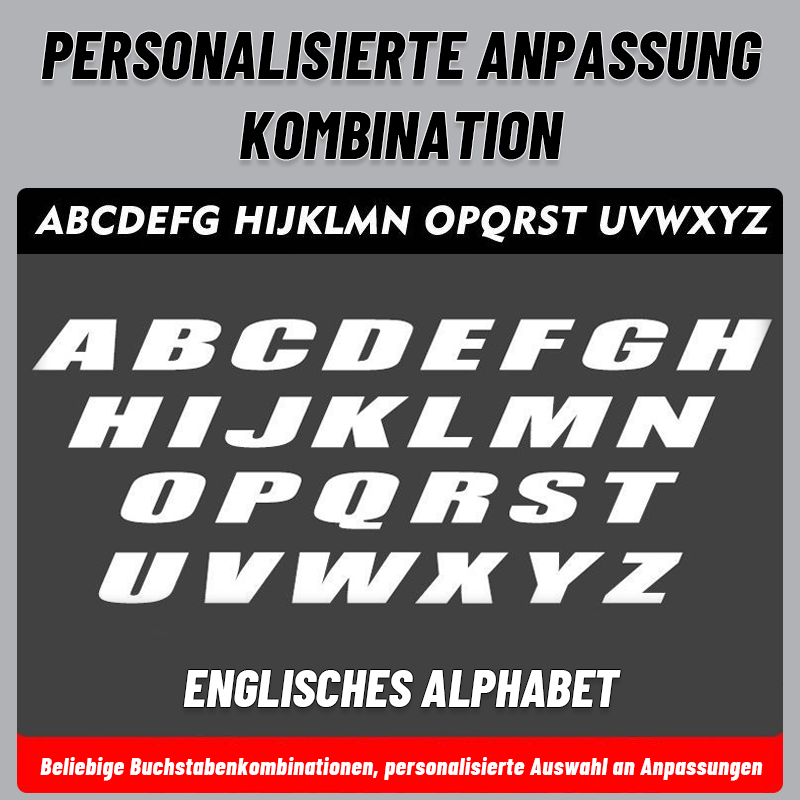 Autoreifen-Buchstabenaufkleber（5er-Pack）