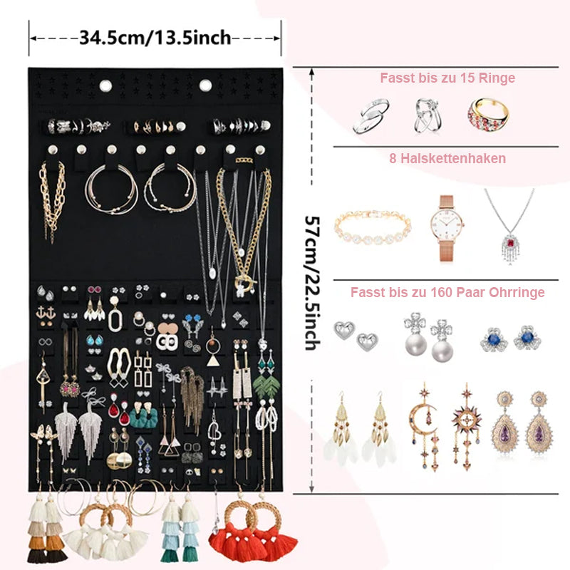 🔥2023 heißer Verkauf – Aufbewahrungstasche für hängenden Schmuck aus Filz/Convenient jewelry storage hanging bag