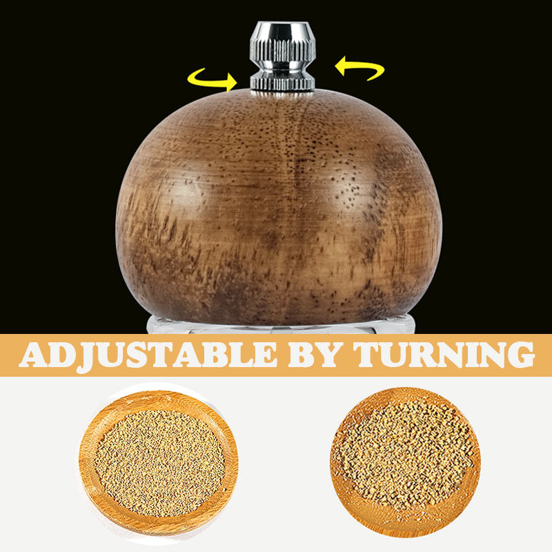 New Rubber Wood Transparent Pepper Grinder