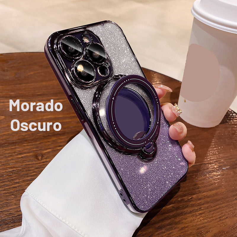 Funda Para Teléfono Móvil Con Soporte Giratorio Magnético Invisible/Invisible magnetic rotating stand mobile phone case