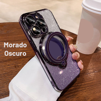 Funda Para Teléfono Móvil Con Soporte Giratorio Magnético Invisible/Invisible magnetic rotating stand mobile phone case