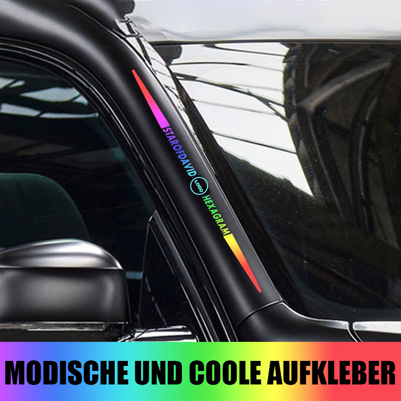 Hochreflektierender Autoaufkleber für die Motorhaube