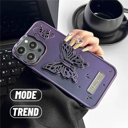 Handyhülle mit Schmetterlingsständer/Butterfly stand mobile phone case