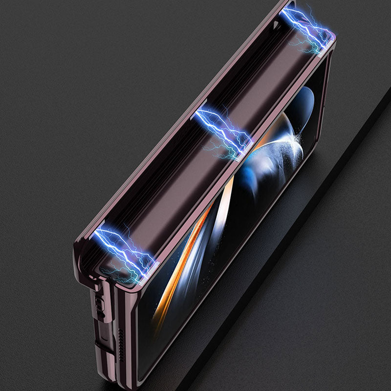 Transparent Magnetic Hinge Phone Case