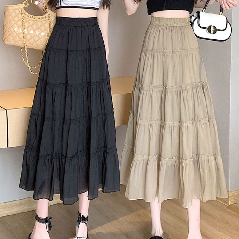 High Waist Layered Skirt