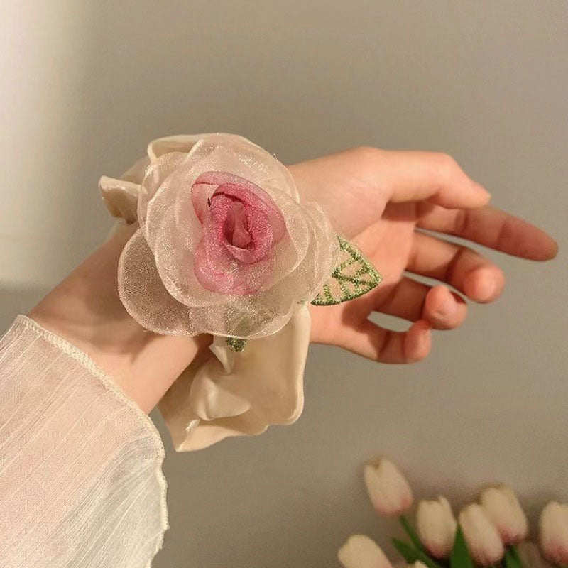 Dry Rose Organza Barrette