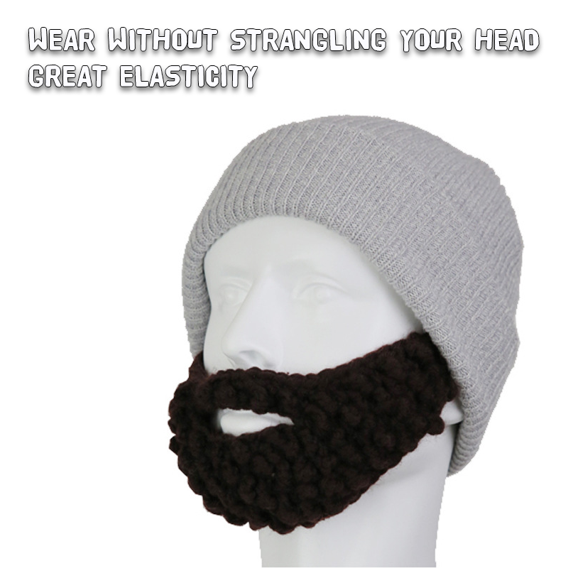 Quirky Bearded Knitted Hat