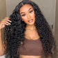 Black Middle Parted Small Curly Long Hair Wig
