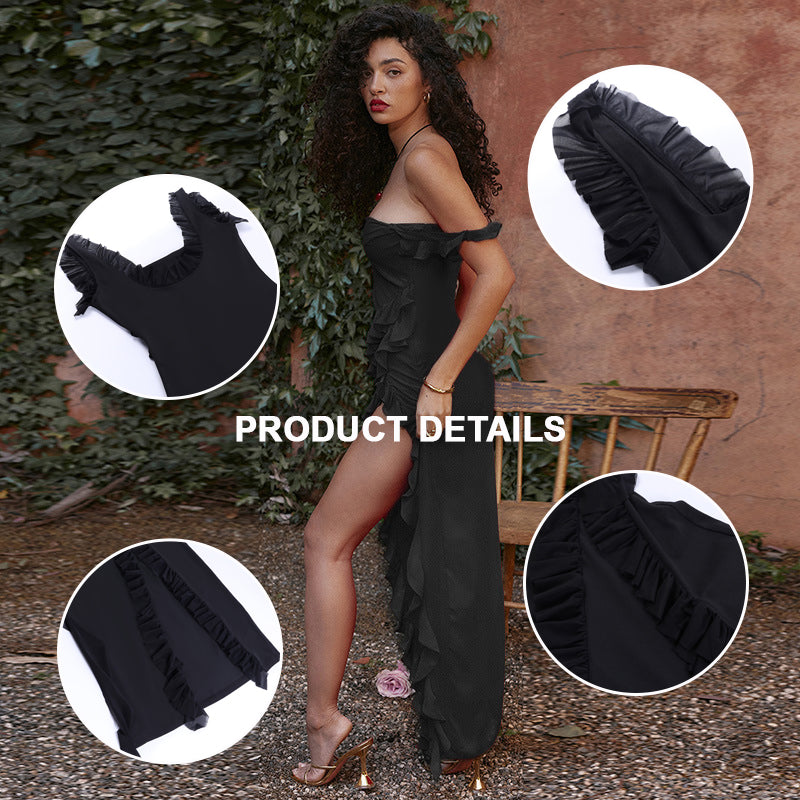 Sexy Suspender Dress With Ribbons