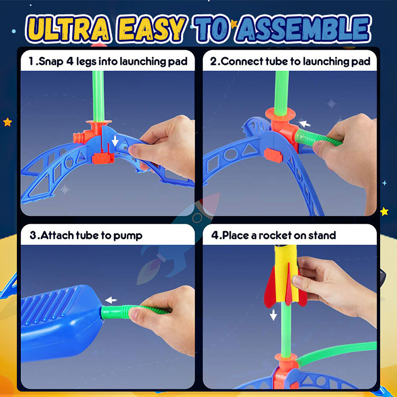 Children'S Feet Stepping On Small Rockets🚀