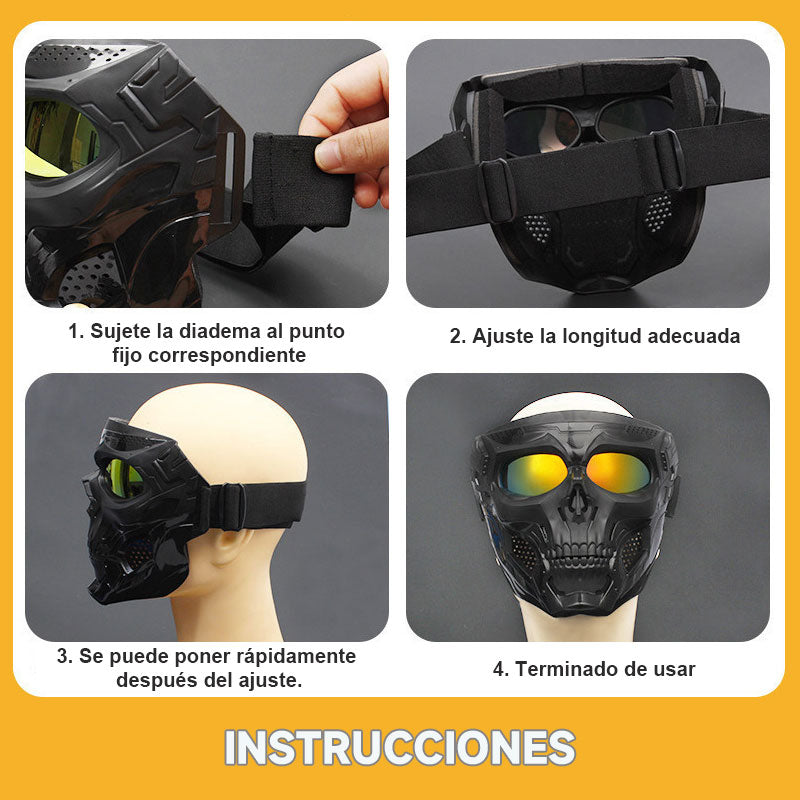 Gafas Para Casco De Moto/Skull horror helmet mask