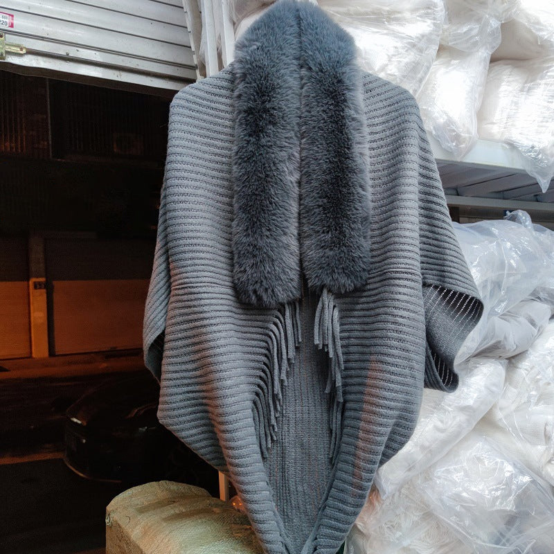 Knitting Thick Women's Loose Shawl