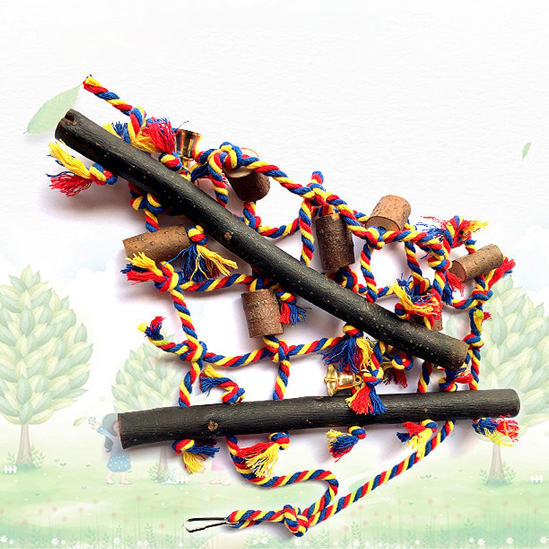 Parrot Log Colorful Rope Climbing Net Swing