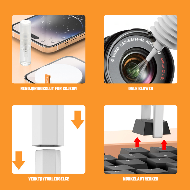 20-I-1 Elektronikk Rengjøringssett/20-In-1 Electronics Cleaning Kit