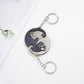 Simulated Wooden Couple Animal Key Ring Pendant