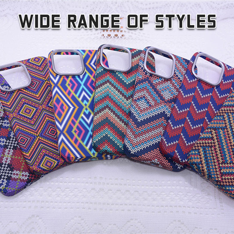 Luminous Magnetic Woven Pattern Mobile Phone Case