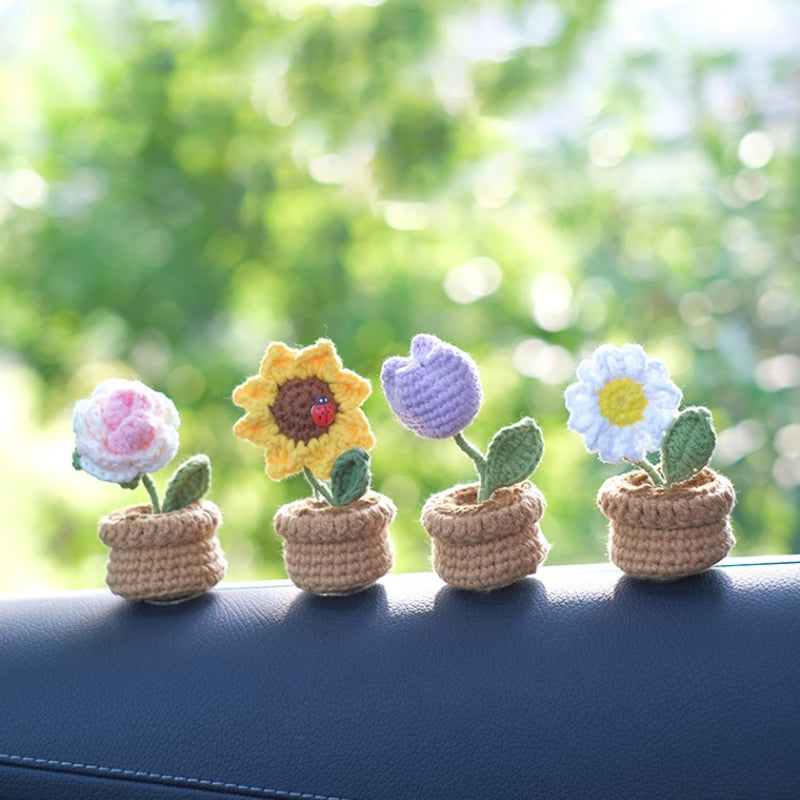 Handwoven Diy Mini Potted Decorations