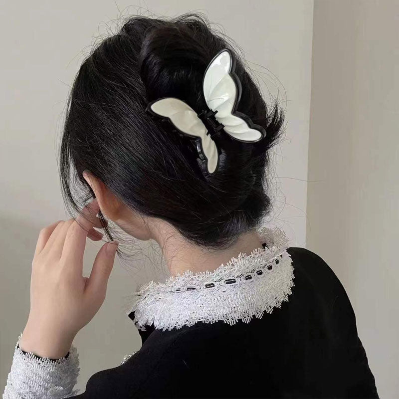 Vintage French Acrylic Butterfly Hair Clip