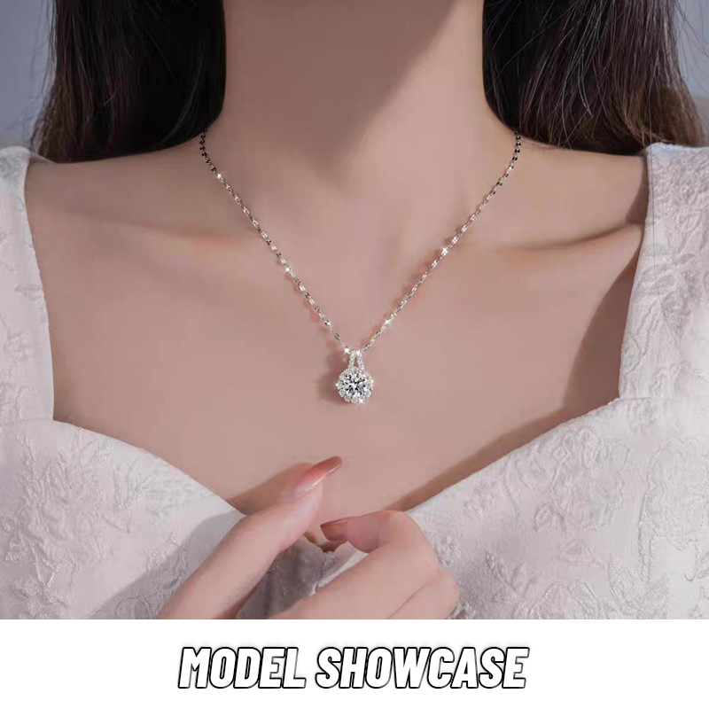 Moissanite Sunflower Pendan
