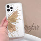 Gold Butterfly Transparent Mobile Phone Case