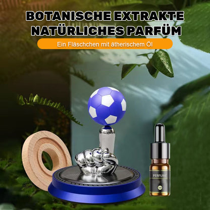 Solare, fingergedrehte Fußballauto-Aromatherapie/Solar finger-turned football car aromatherapy