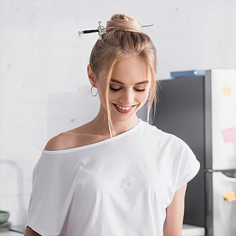 Ancient Sword Coiled Hairpin Headdress（2pcs）