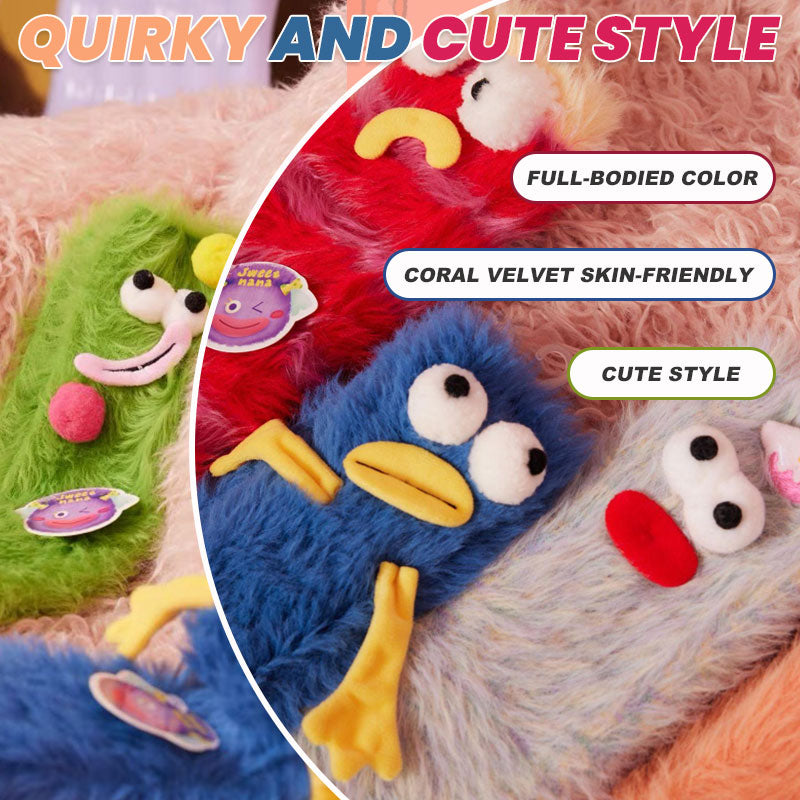 Coral Fleece Cartoon Mid-Calf Socks