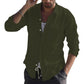Men's Pure Cotton Solid Color Long Sleeve Shirt