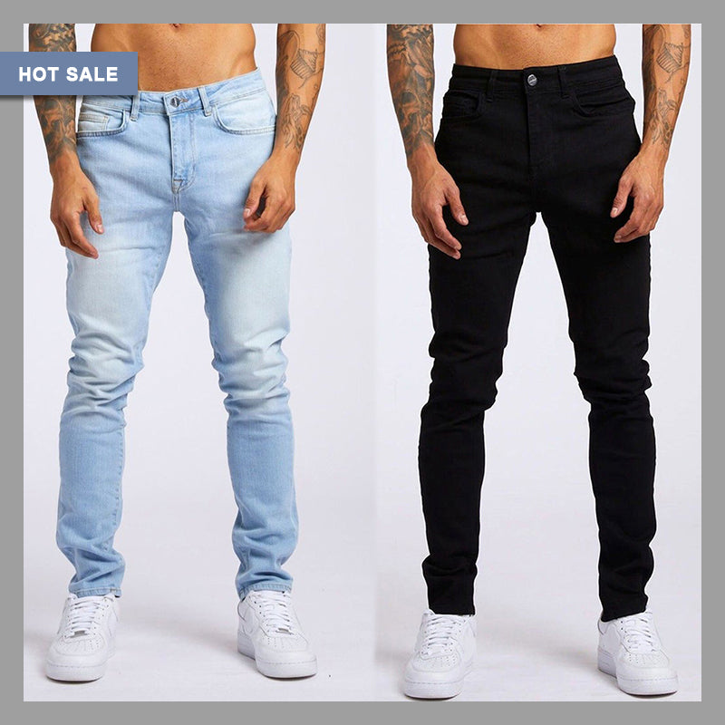 Men's Slim High Waist Jeans