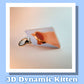 3D Dynamic Kitten Acrylic Keychain