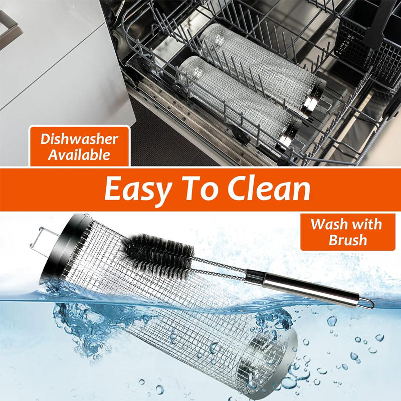 Rotating Stainless Steel Barbecue Cage