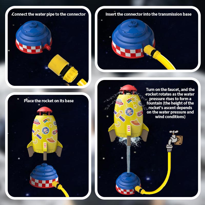 Flying Water Spray Rocket Toy