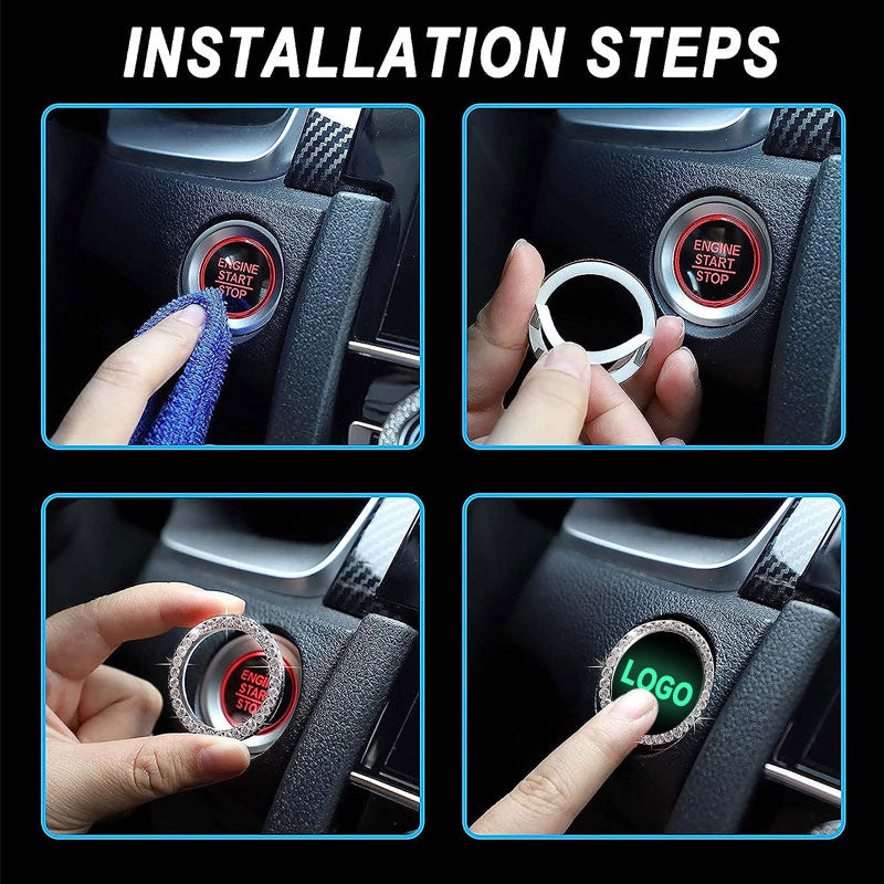 One-Key Start Modification Button Decoration Sticker