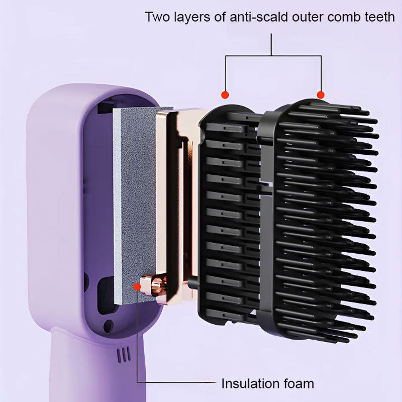 Portable Cordless Mini Hair Straightening Comb