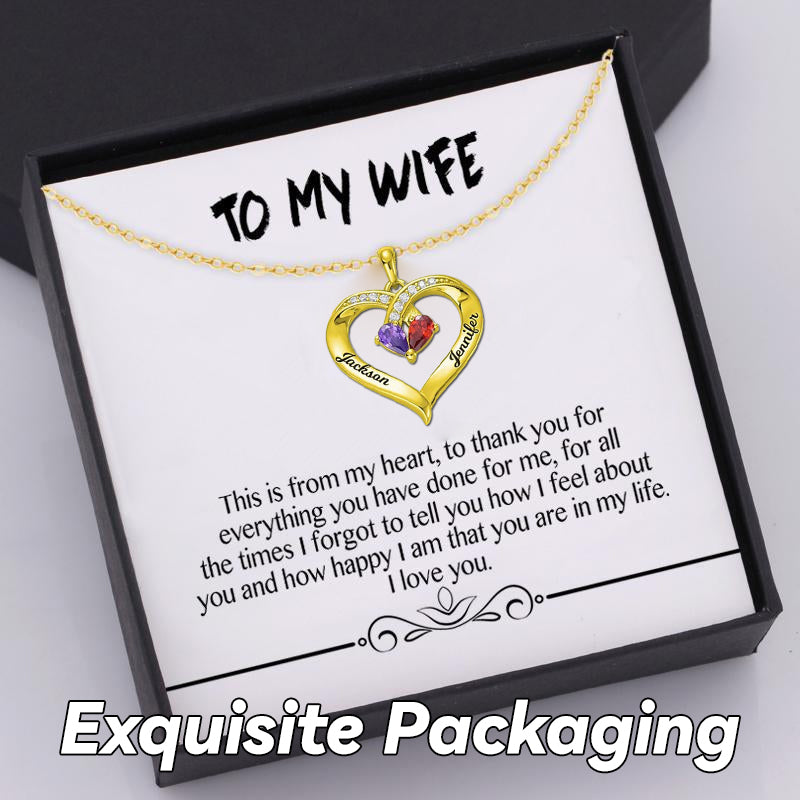 Christmas/Valentine's Day/Anniversary Gift Forever Love Birthstone & Diamond Heart Necklace