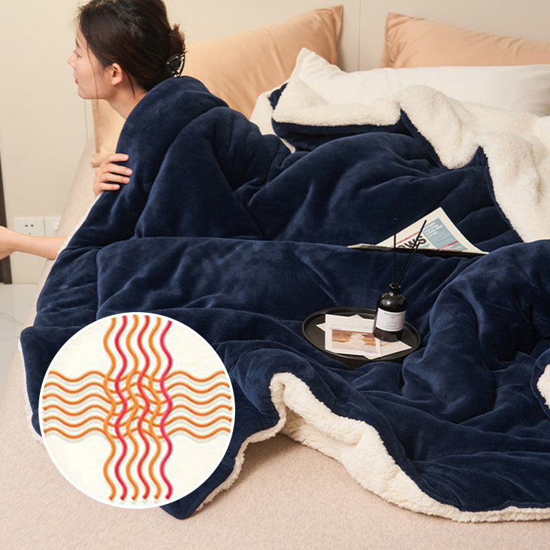 🎁Double Layer Thickened Lambswool Blanket