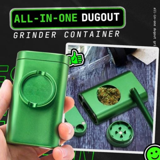 All-in-One Dugout Grinder Container - Black – Carkur